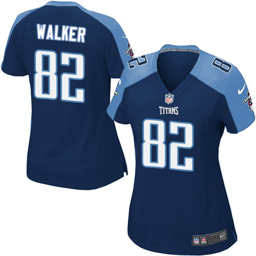 Women's Elite Delanie Walker Nike Jersey Navy Blue Alternate - #82 NFL Tennessee Titans